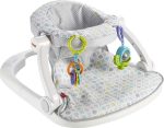 Fisher-Price Portable Baby Chair, Sit-Me-Up Floor Seat with 2 Removable Toys & Washable Seat Pad, Honeycomb [ Exclusive]